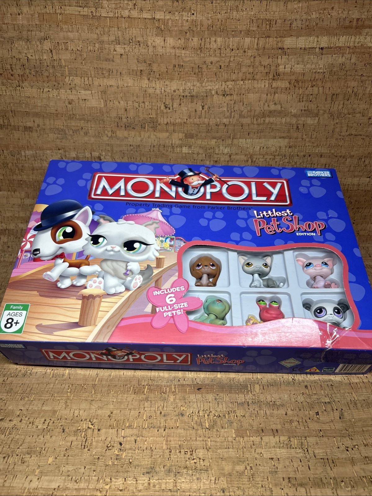 Monopoly Littlest Pet Shop Edition,  Original 6 LPS Pets, 2007 Complete EUC