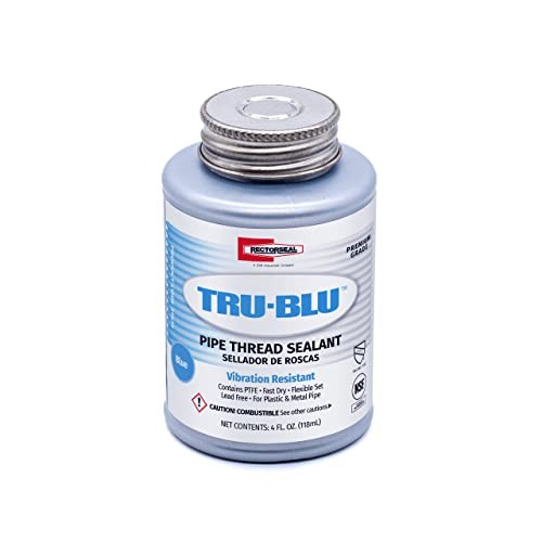 RectorSeal Tru-Blu 31631 Pipe Thread Sealant, Fast-Dry, PTFE Enriched,