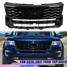 For Ford Explorer 2016 2017 Platinum Style Front Bumper Grille Grill Gloss Black For Ford Explorer 2016 2017 Platinum Style Front Bumper Grille Grill Gloss Black