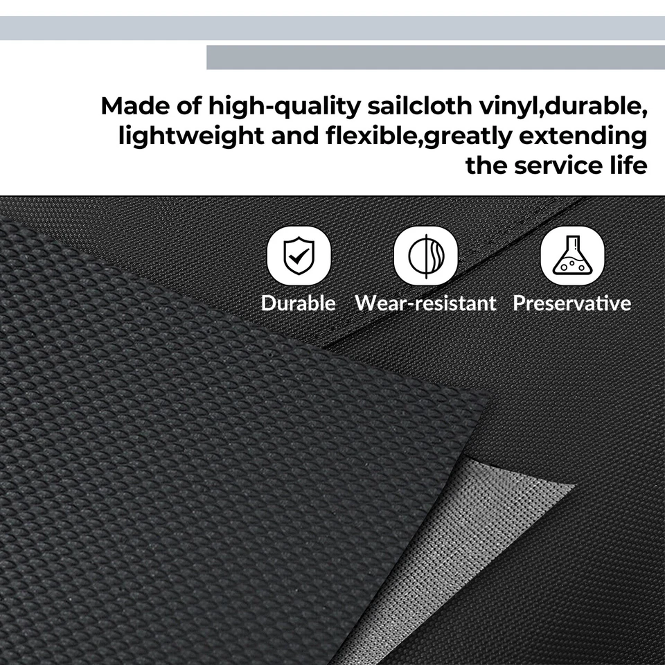 For Ford Mercury Capri 1990-June 1993 Black Convertible Soft Top &Plastic Window - Image 3 of 4