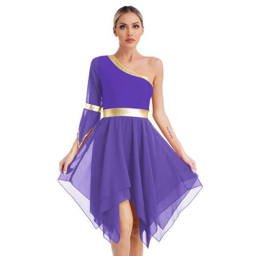 Para mujeres Disfraz de Baile Fiesta Vestido Show Vestidos de Baile Ropa Corta Borde Gimnasio - Imagen 40 de 77