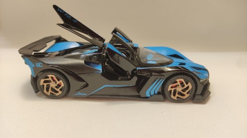 Bugatti Bolide Automodell 1:32 Schwarz Blau Spielzeug - Bild 4 von 8