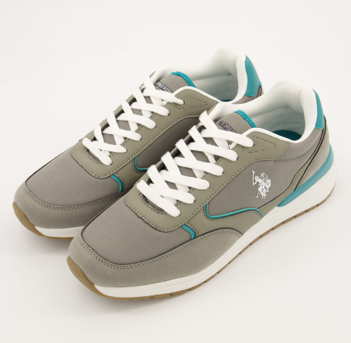 NUEVO Y GENUINO - EE. UU. Polo Assn. Zapatillas informales grises - talla UK 10 - Imagen 3 de 5