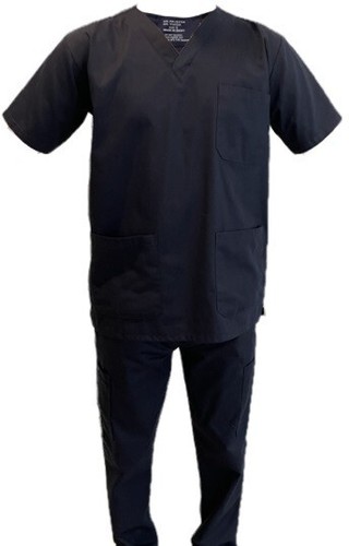 Super Soft Navy Viscose Medical Scrub set. Nursing Uniform, Unisex Made in Egypt - Picture 3 of 7