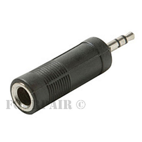 25 Pack Lot 3.5mm 1/8" Stereo Male Plug to 1/4" 6.35mm Female Jack Audio Adapter - Picture 2 of 2
