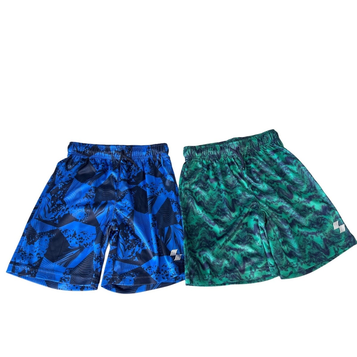 Place Sport Basketball Shorts Boys Small 5/6 Set of Blue Green
