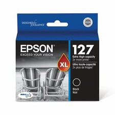 Original Epson 127XL Black Ink Cartridge for WF-3520 WF-3530 WF-3540 WF-7510 NEW