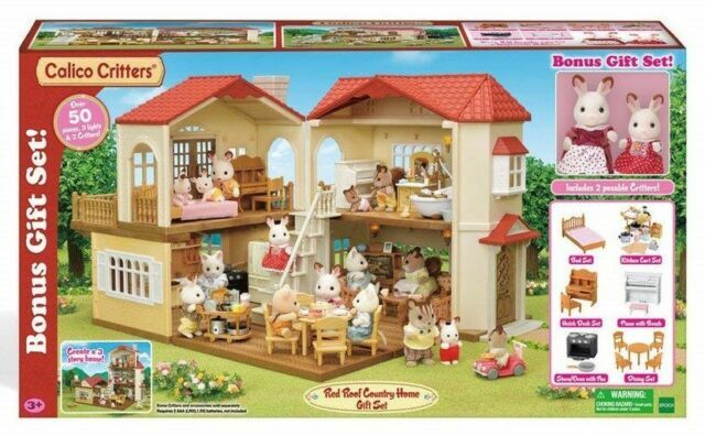 calico critters red roof gift set