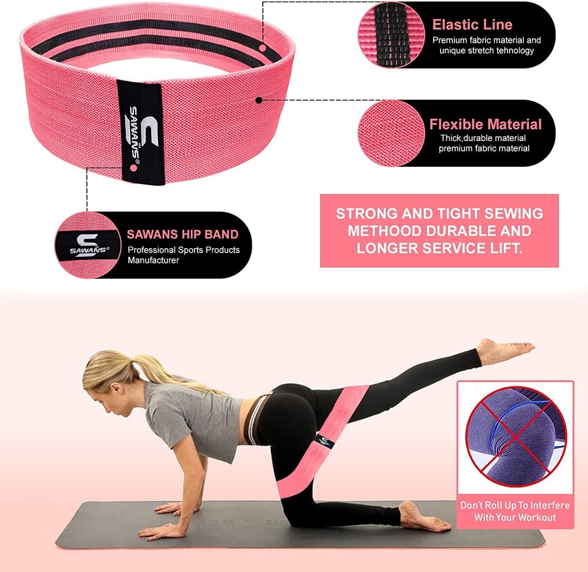 Resistance Bands Premium Booty Band Fabric Resistance Bands, Booty