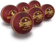 8.50    NEW  Readers Special School Red Leather Cricket Ball Youths 4.75oz