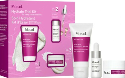 Murad Hydrate Trial Kit For Dewy, Refreshed Skin 3 Steps (Travel Size) *New*