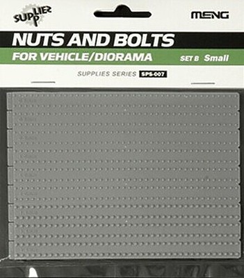 Meng Small Nuts amp; Bolts Set B - Plastic Model Vehicle Accessory - 1/35