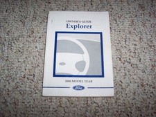 2000 Ford Explorer Suv Owner Manual User Guide Xls Xl Xlt Eddie Bauer Limited Xo