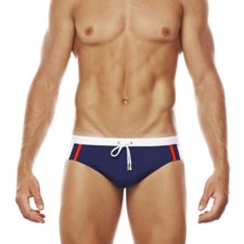 Men's Swimming Swimsuit Sport Briefs Swim Beach Shorts Underwear with Drawstring