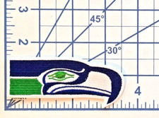 Seattle Seahawks 3.5" Iron On 1976 to 2001 Embroidered Patch Free Tracking