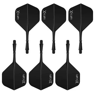 RavenX Dart Flights - Schaft und Flight in einem - 6 Stück (verschiedene Farben)