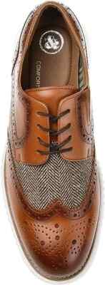 Thomas Vine Mens Wilder Wingtip Derby Shoes Color Cognac 