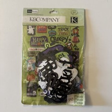 K Company Kelly Panacci Halloween Glitter Die-Cut Cardstock Embellishments