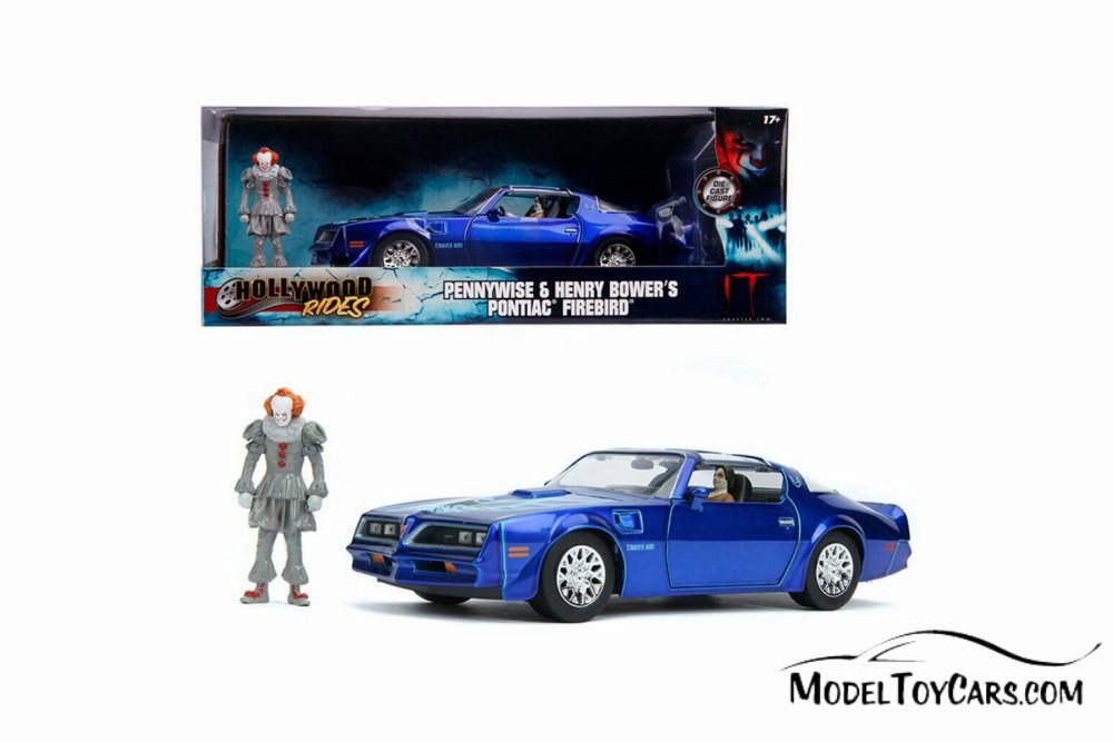 1977 PONTIAC FIREBIRD TRANS AM W/ PENNYWISE FIGURE 1/24 scale