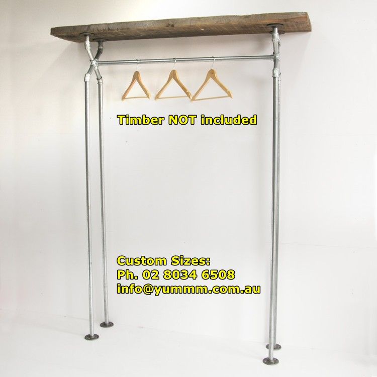 Rustic Industrial Pipe Furniture Vintage SHOP Garment Clothes Rack ...