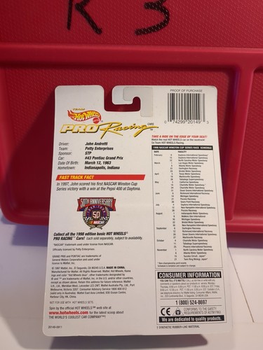 Hot Wheels Pro 1:64 Die-Cast #43 John Andretti 1998 Preview Edition!!!!!!!! - Picture 5 of 5