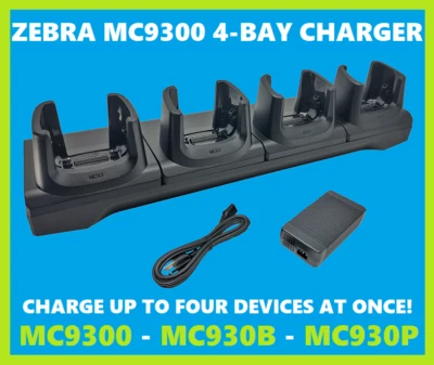 GENERIC 4-Slot Charger Cradle for Zebra MC9300 Scanners, Replaces CRD-MC93-4SCHG-01!🔥⭐