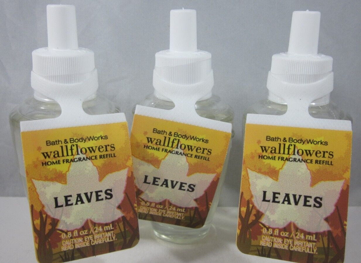 3 Bath & Body Works Wallflower Refill Bulbs in Fresh Leaves Scent