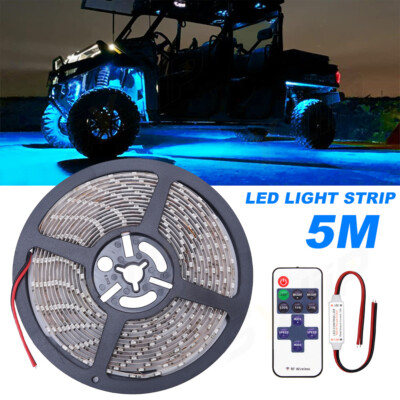 16.4FT 2835 Nightlight Blue Color LED Strip Tape Lights 12V w/ Remote US