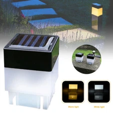 Solar Post Light 2x2" Waterproof LED Outdoor Garden Street Step Fence Cap Lamp