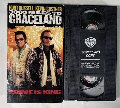 3000 Miles To Graceland Kurt Russell VHS Movie Screener Demo Promotional Rated R - Picture 4 of 12