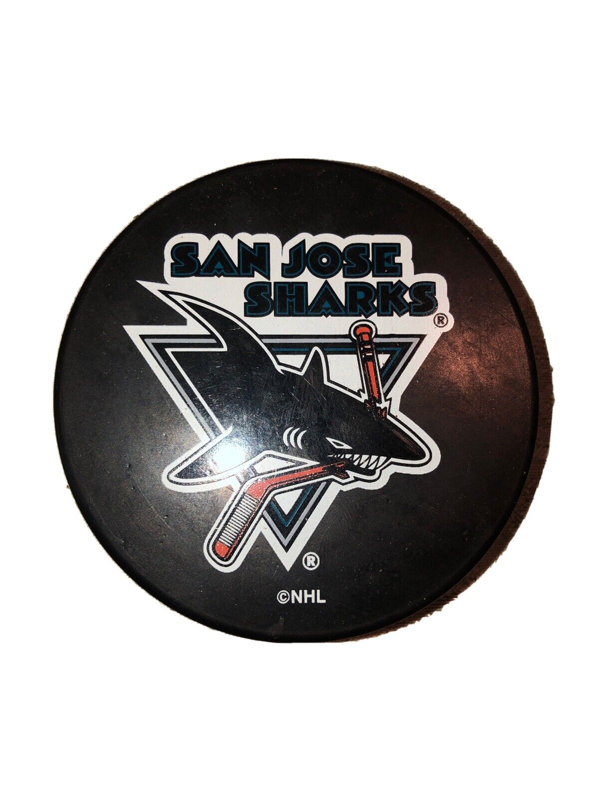 San Jose Sharks NHL Official Hockey by Inglasco - Puck Vintage 1990s 送料込 贈物