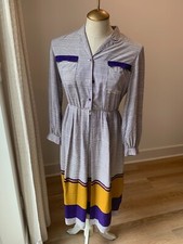 puple vintage polyester dress