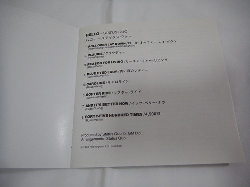 STATUS QUO-Hello! JAPAN 1st.Press w/OBI AC/DC Motorhead Iron Maiden Thin Lizzy - Picture 6 of 7