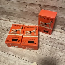 Lot of 3 Pairs THINX Reusable Period Briefs Underwear Super Absorbant Medium NEW