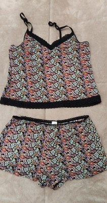 Rampage Y2K Floral Cami & Shorts 2 Piece Pajama Set Womens Size Small 