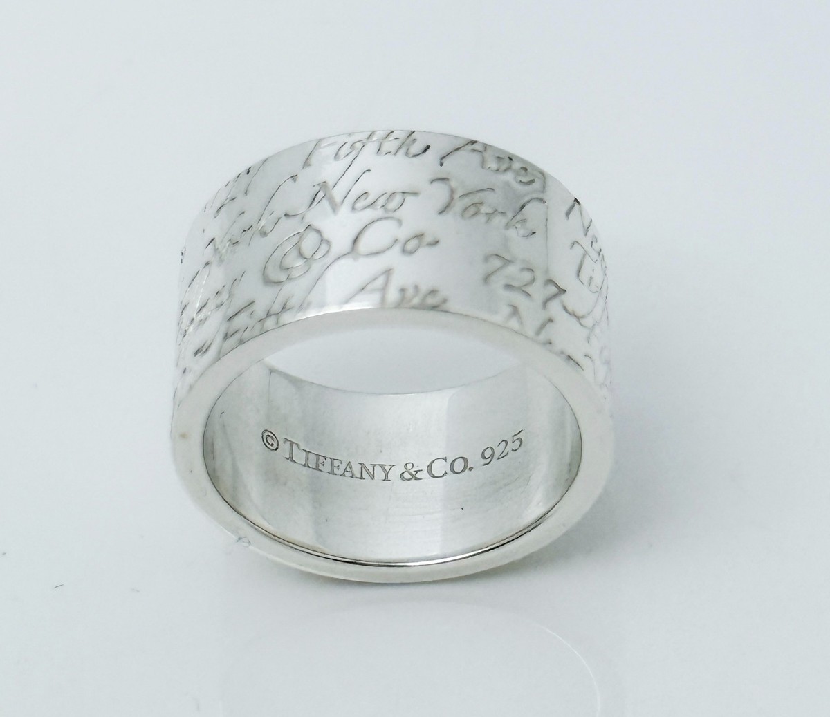 Buy Size 4 Tiffany 727 Fifth Ave New York Notes Ring Wide Band in