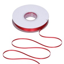100 Yards 1/8 Inch Red Double Faced Satin Ribbon Thin Gift Wrapping Crafts