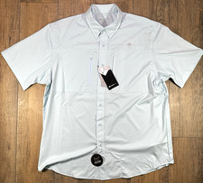 Ariat Venttek Shirt Men's Size XL Crystal Blue Short Sleeve Ariattek UPF NWT 60