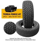 2PC TERRA 265/70R17 115T All Terrain Tires 9.6mm 50000 Miles Warranty for SUVs