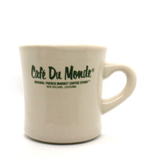 Taza de café Café Du Monde Nueva Orleans taza de comedor verde escritura pesada de colección