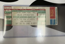 BRUCE SPRINGSTEEN BOSS FULL UNUSED Concert Ticket Stub 12/8/01 ASBURY PARK RARE