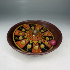 Antique German Tin Litho Toy Roulette Penny Toy