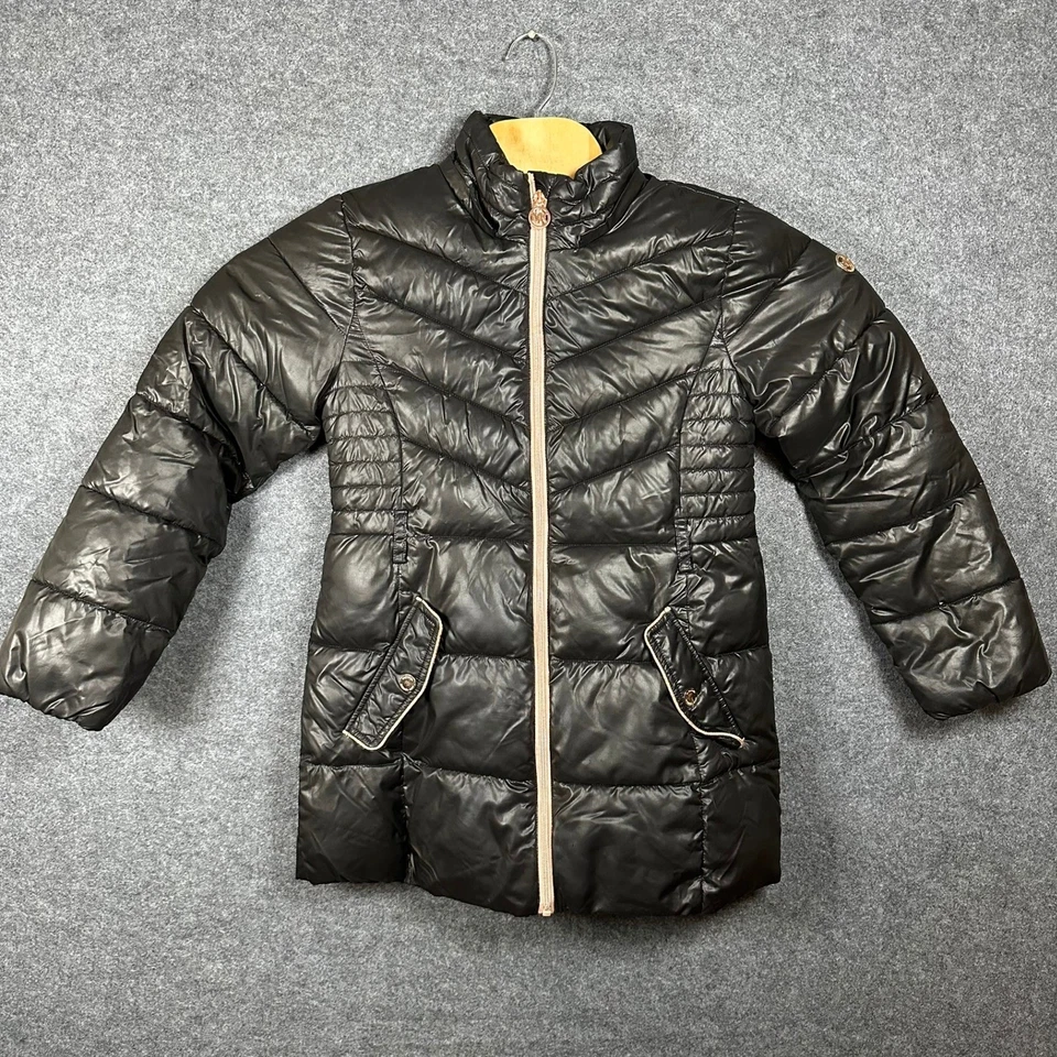 Michael Kors Girls Size 14 Black Puffer Coat Quilted Lightweight Jacket - Image 2 of 4
