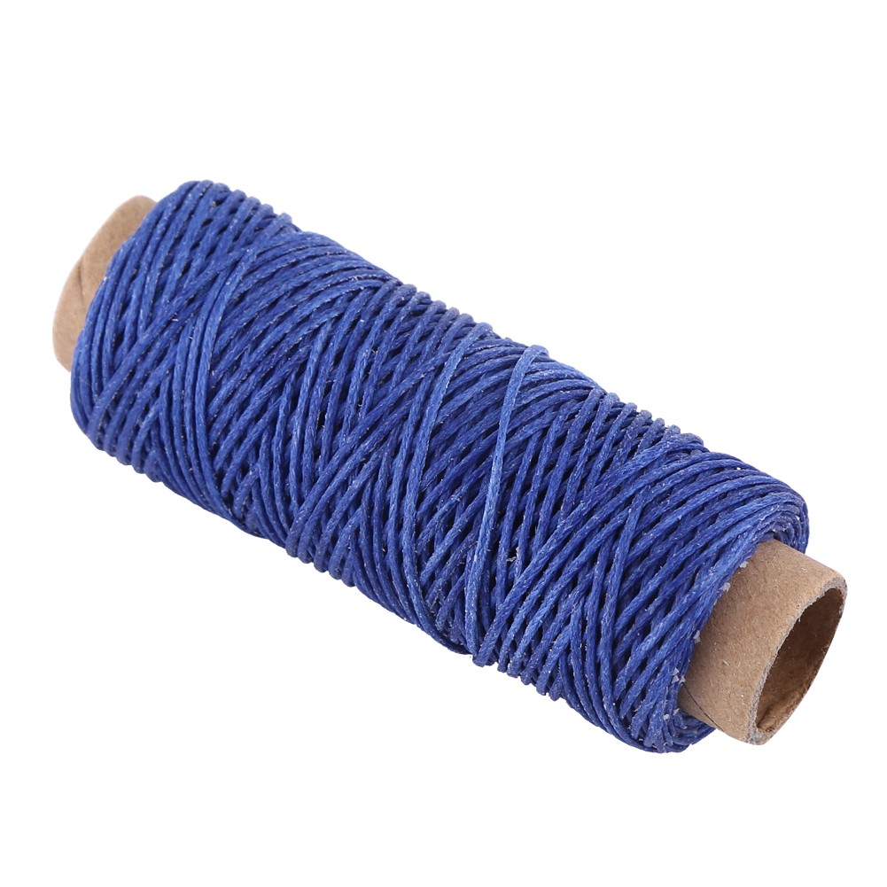150D 50m Thread Wax Line Flat 1mm Leather Crafts Bag Wallet Sew Line(Royal