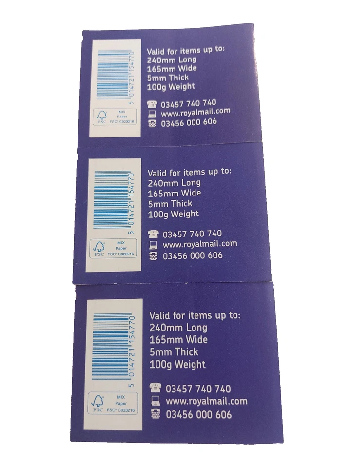 Royal Mail First Class Stamps X 24 with Barcodes Purple Queen Elizabeth II - Image 3 of 3