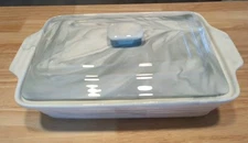 MALACASA Casserole Dish 4.4 Qt Baking Dish w/ Lid Rectangular Ceramic. 9x13 READ