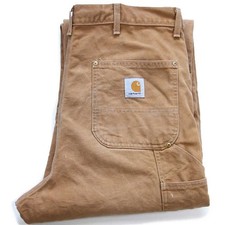 Carhartt 90s USA Made Paint Splatter Double Knee Duck Painter Pants Brown 3 Used