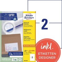 Avery Zweckform Universal-Etiketten, 210 X 148 Mm, Weiá