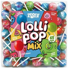 Original Lollipops Mix – 65 Count Bulk Candy Pack – Assorted Fruity Flavors,...