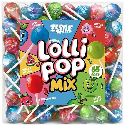 Original Lollipops Mix   65 Count Bulk Candy Pack   Assorted Fruity Flavors,...